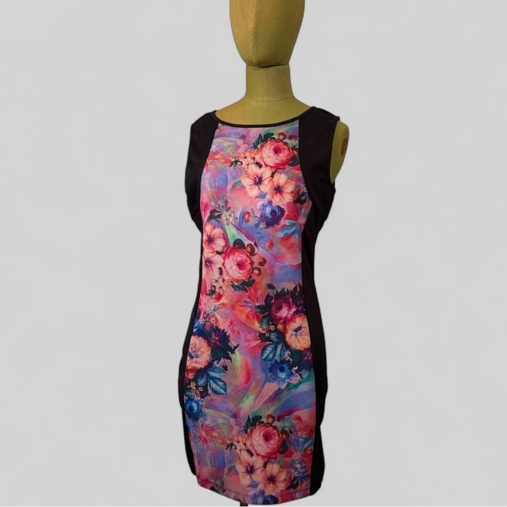 Floral Sleeveless Dress - Multicolor